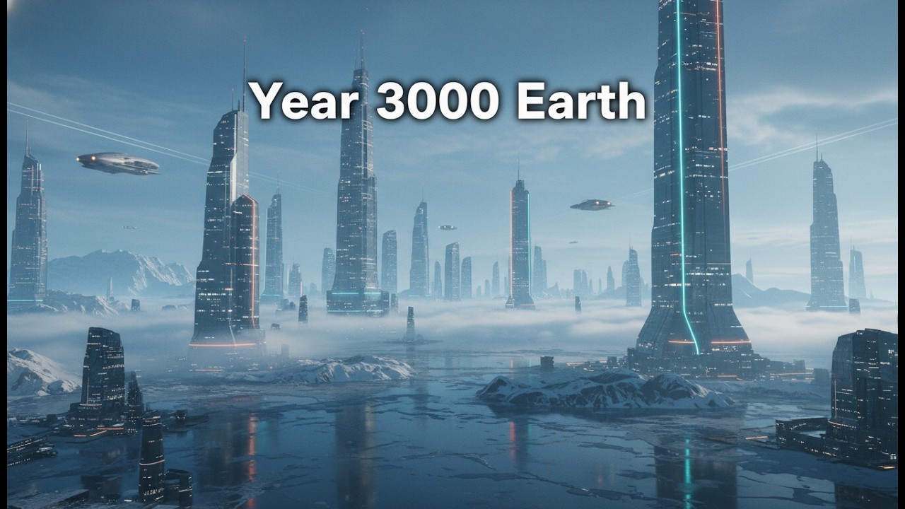 Peaceful Life in Year 3000 Earth: High-Tech Cities and Eternal Ice