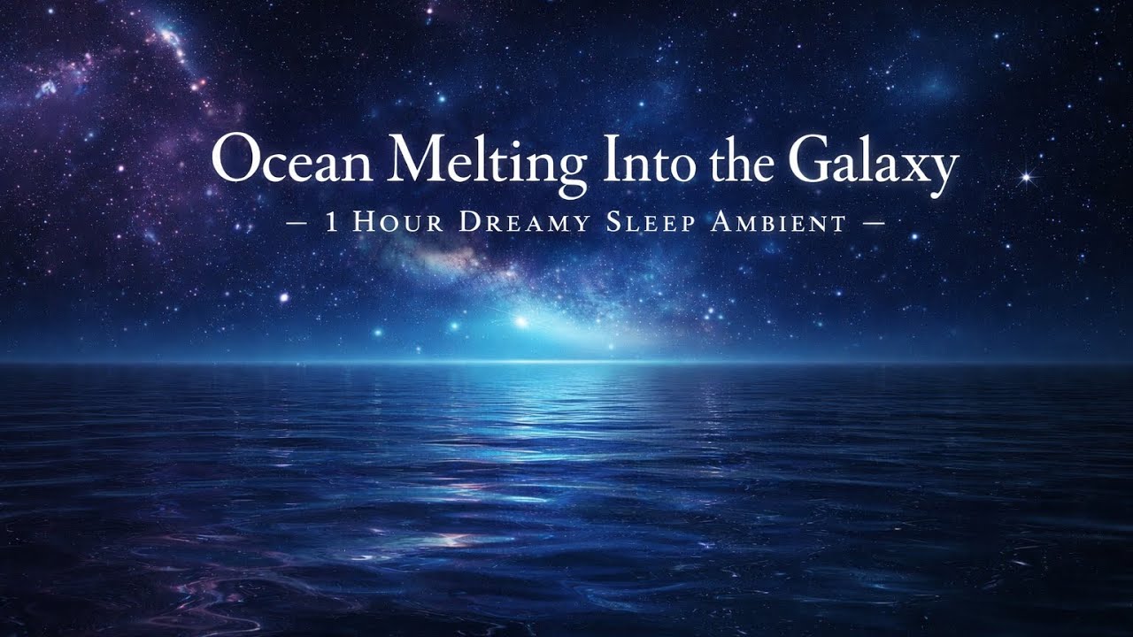 幻想の銀河に溶ける海｜1時間の深い眠りBGM   Ocean Melting Into the Galaxy 🌌 1 Hour Dreamy Sleep Ambient