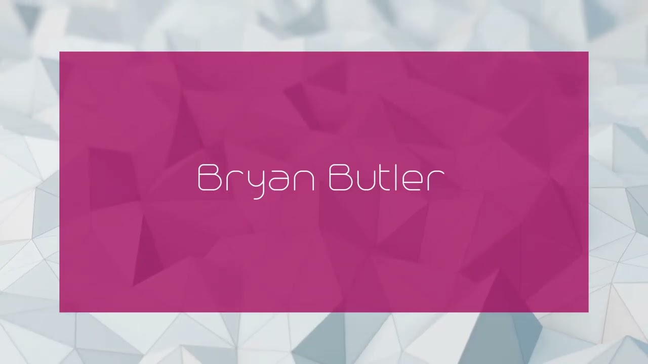 Bryan Butler - appearance