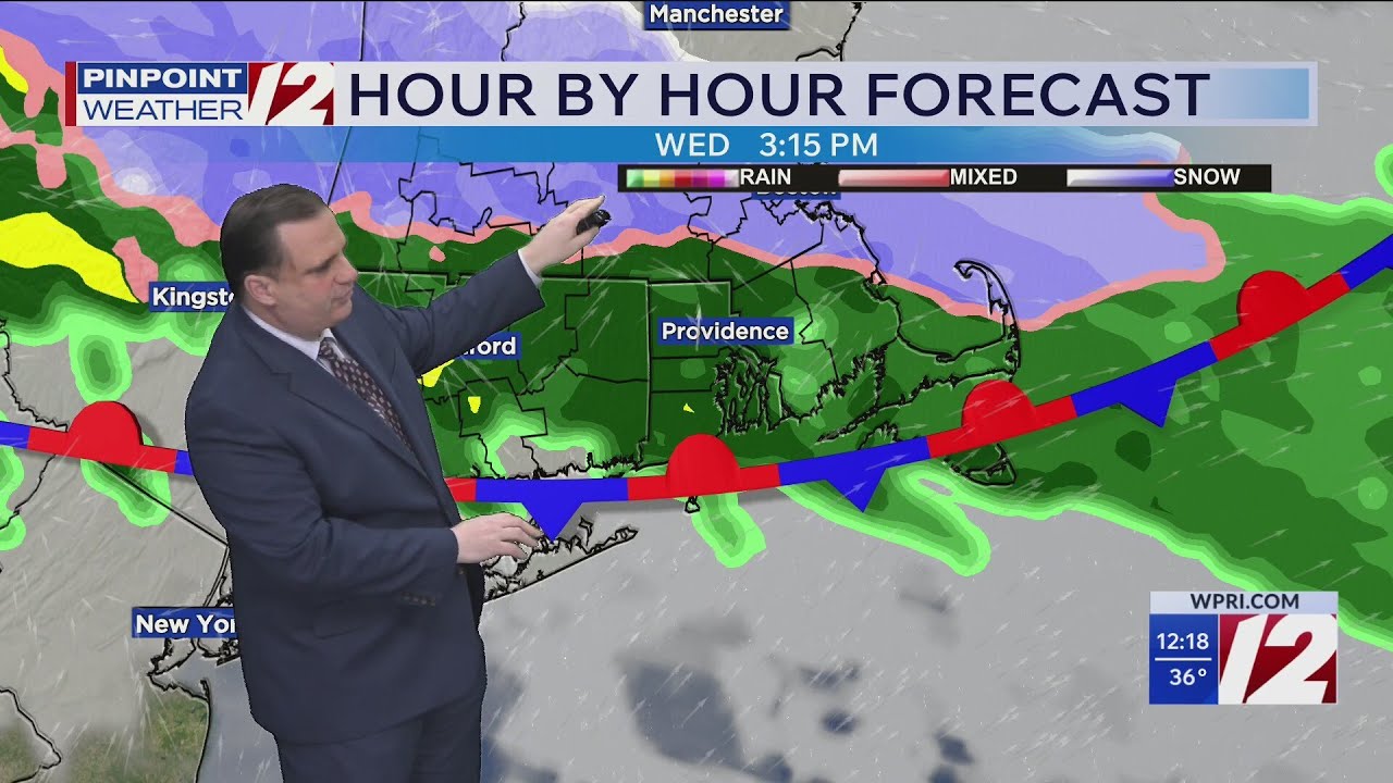 WPRI 12 Weather Forecast for 2/17/26:  Rain to snow tomorrow