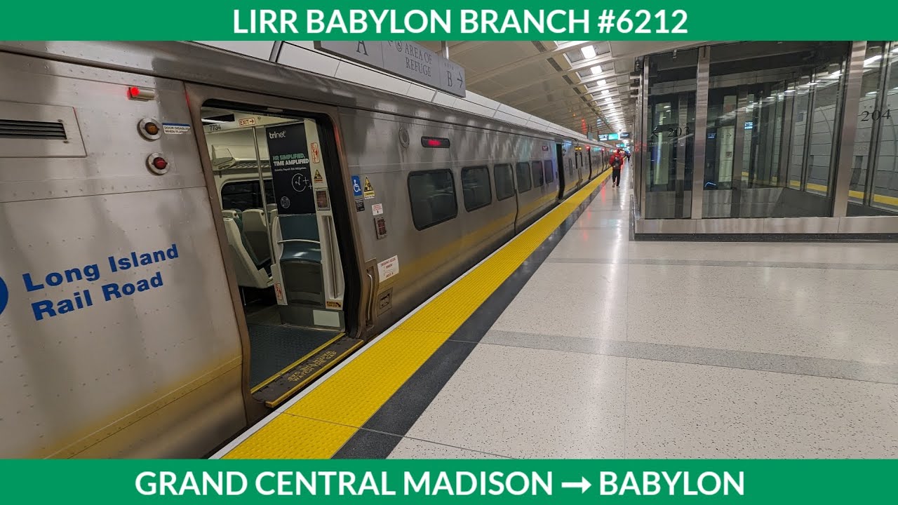 MTA LIRR Babylon Branch train #6212 Full Ride (Grand Central Madison - Babylon) (4/14/2024)