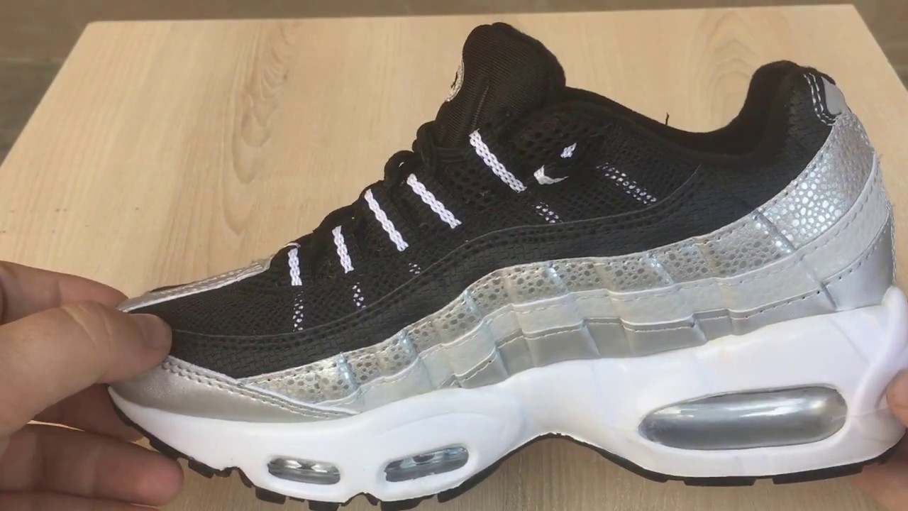Огляд/обзор nike airmax 95 silver black