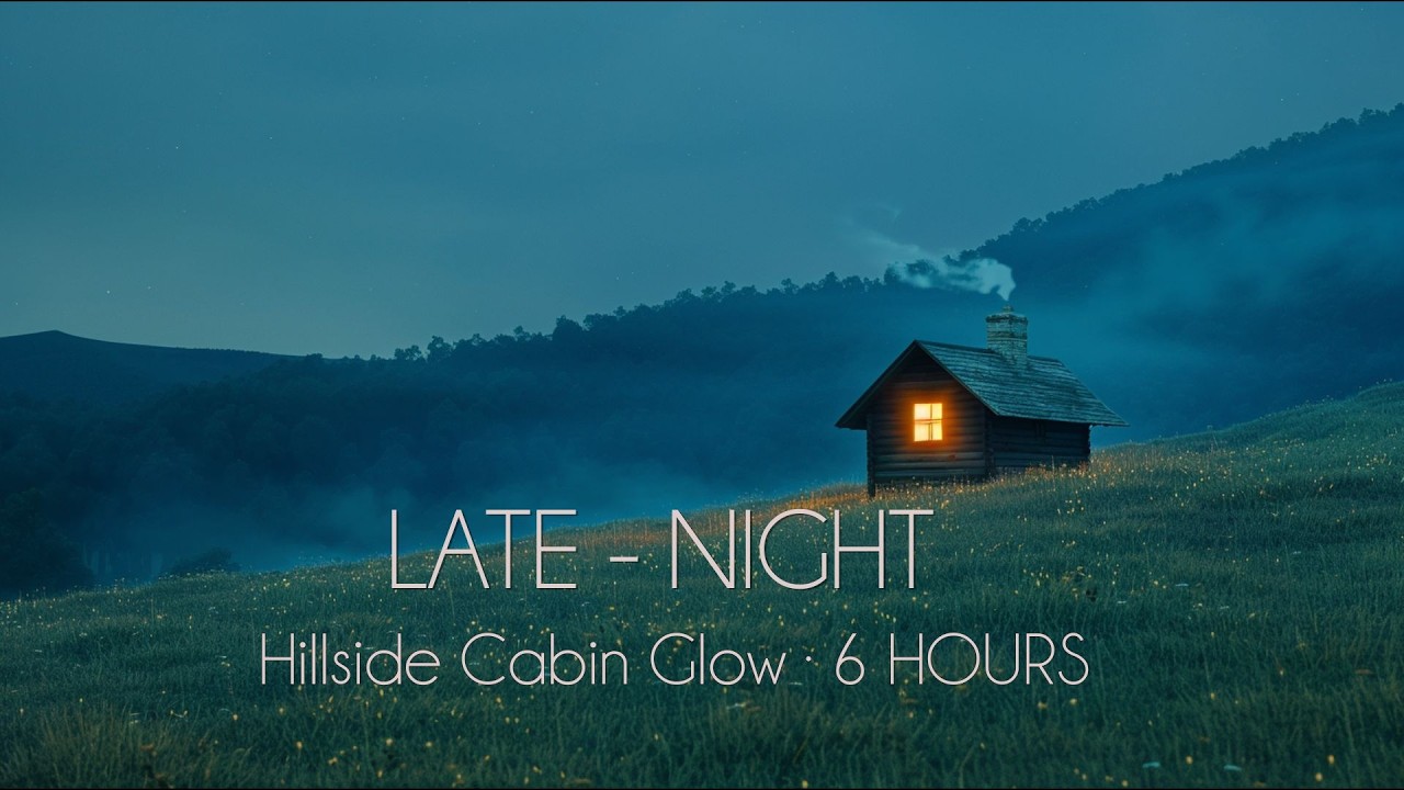 Hillside Cabin Glow · 6 HOURS | Calm Night Ambience Black Screen