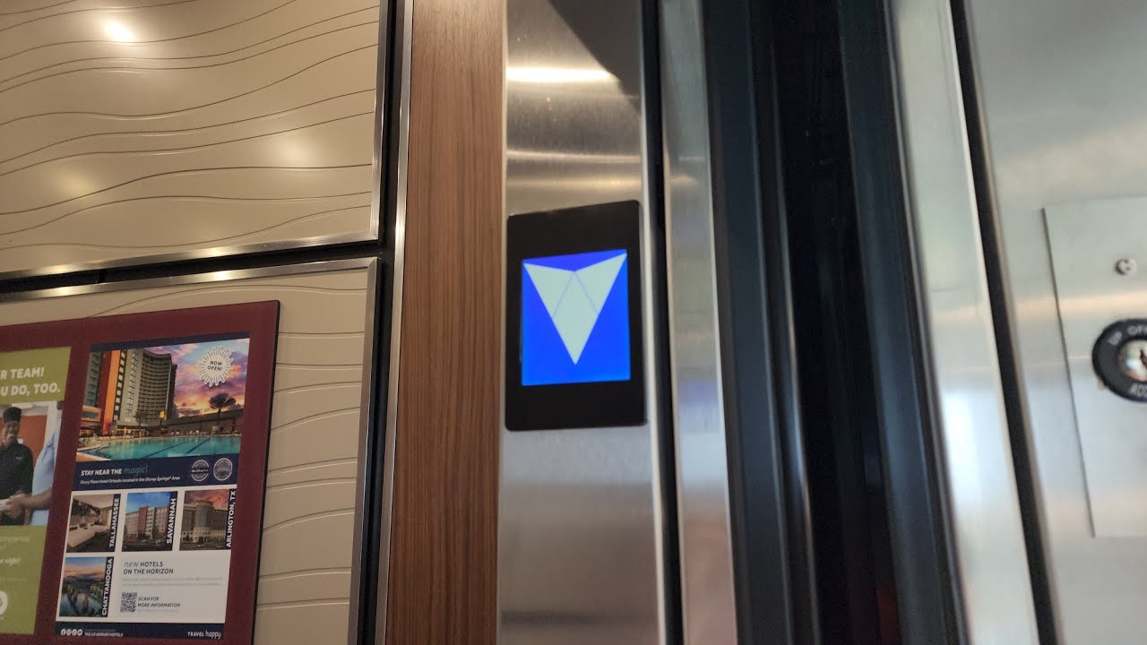 NEW Otis GEN3 MRL Traction Elevators at The Drury Plaza Hotel Palms Tower in Lake Buena Vista, FL