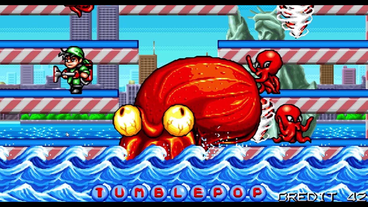 Tumblepop 1991 Stage 1 Arcade Gameplay