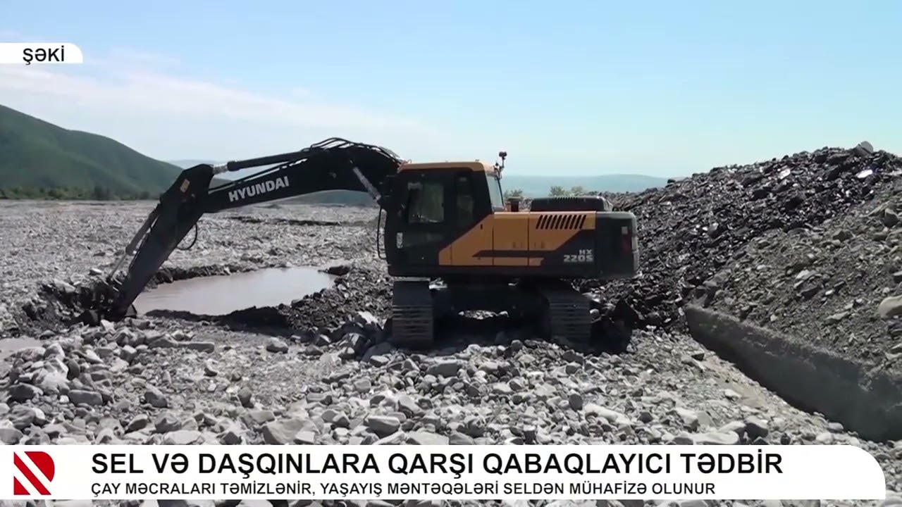 Şəkidə çay məcraları təmizlənir, yaşayış məntəqələri seldən mühafizə olunur - Real TV 11.06.2025