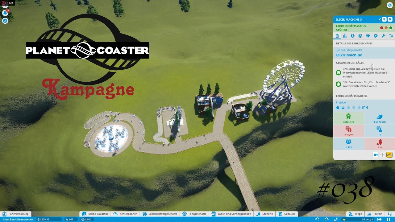 Planet Coaster Kampagne #038 - Optimieren und Geldmangel #2 (Lets Play - German)