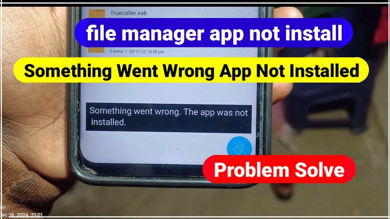 Something Went Wrong App Not Installed Problem | App Not Installed Something Went Wrong Problem