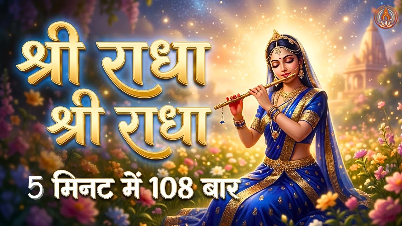 अखंड श्री राधा नाम जप | 108 Baar Shri Radha Naam Jaap | Radha Radha Chant for Peace & Positivity