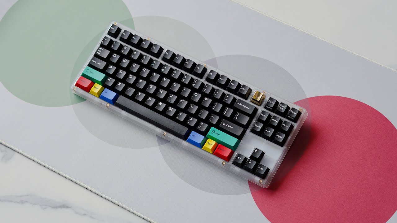 Tiger80 Lite Transparent White, PC Plate, Cherry MX Black, Gasket Mount Keyboard No Foam Typing test