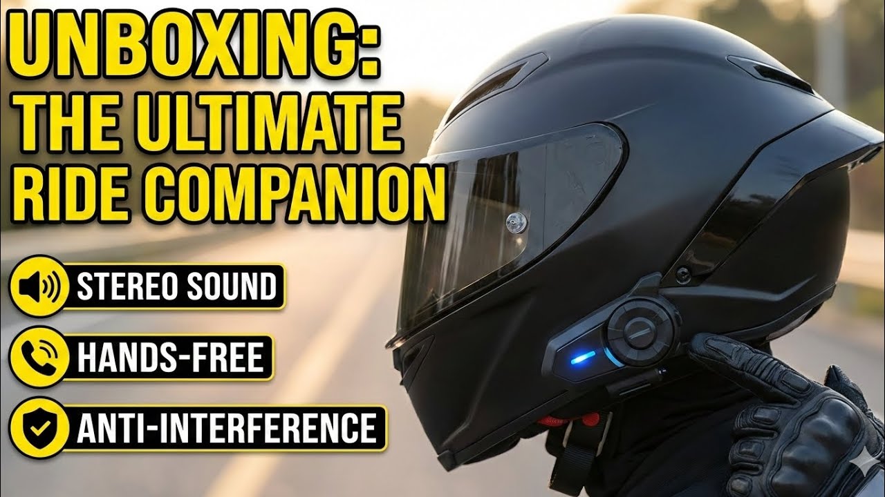 Best Motorcycle Helmet Headset 2026: Unboxing & Hands-Free Stereo Sound Test l Vlog 31