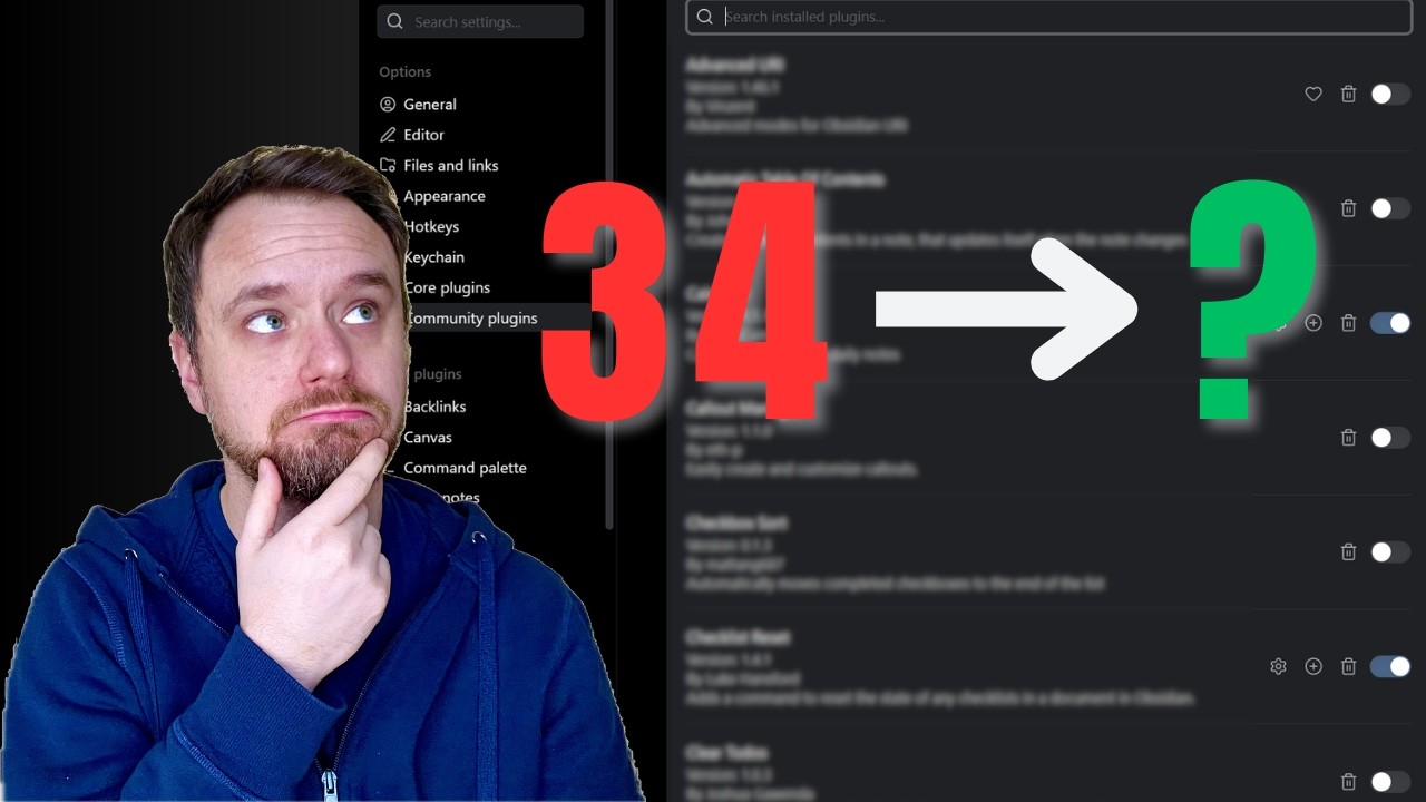 I Audited My 34 Obsidian Plugins (Here&rsquo;s What Survived)
