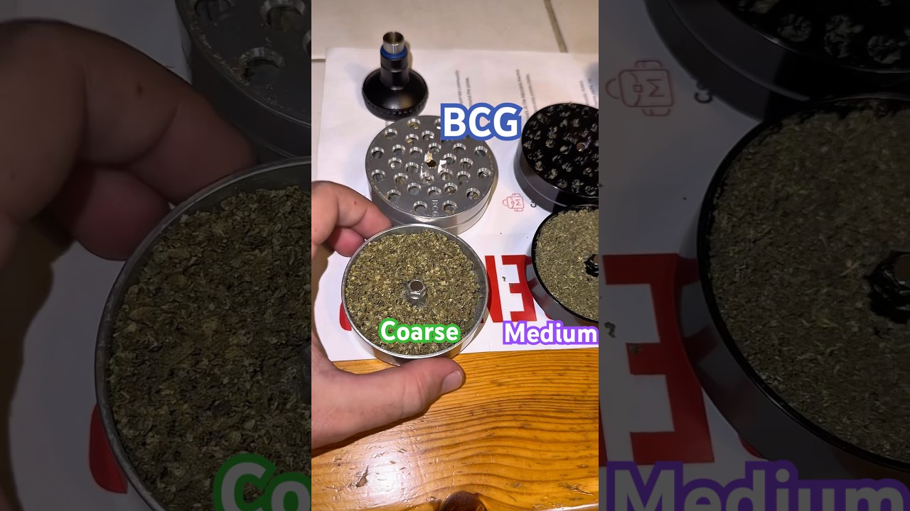 Brilliant Cut Grinder - Coarse vs Medium - Large BCG Best Herb Grinder! #grow #trees #homegrown #bcg