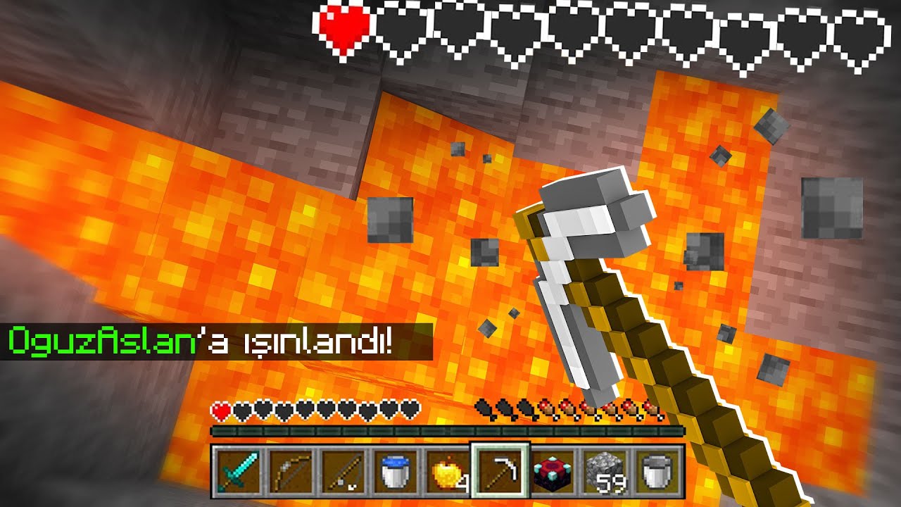 MİNECRAFT ama HASAR YERSEN IŞINLANIRSIN - Minecraft