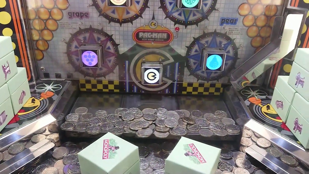 Pacman Ball 10p Coin Pusher In The Arcades
