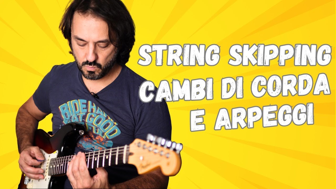 Pennata alternata alla Steve Morse: string skipping - 3 esercizi con arpeggi e salti di corda