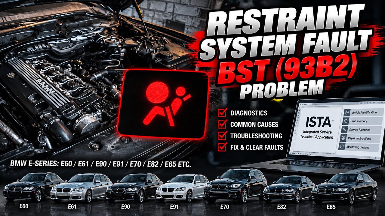 Airbag Restraint System Fault BST Battery Safety Terminal Fault Code 93B2