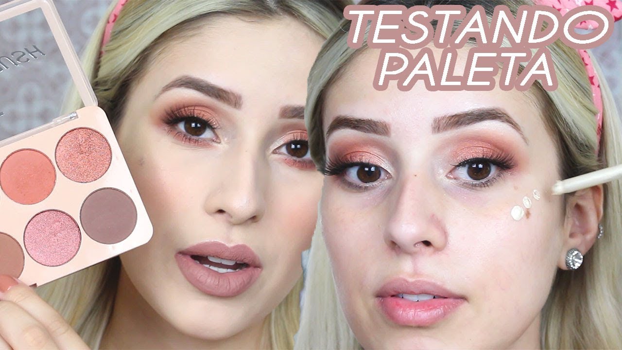 Testando NOVA paleta de sombras da BELLE ANGEL | Carine Reis