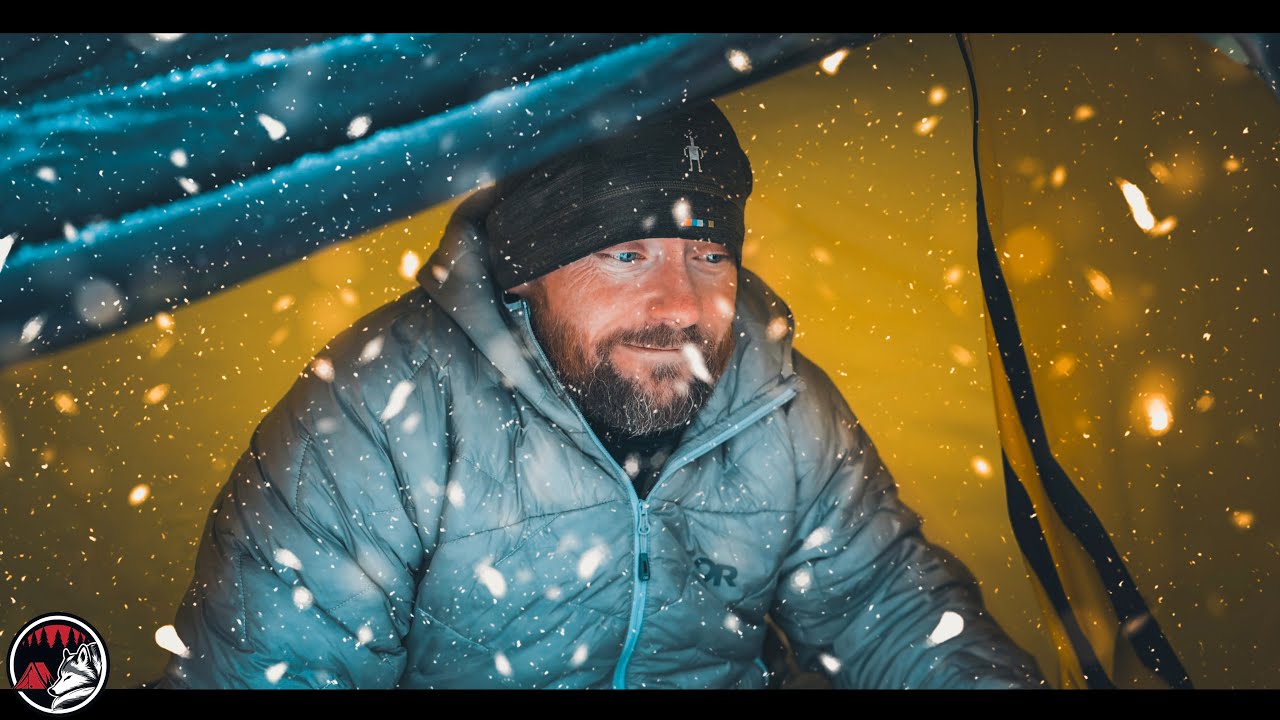 Camping in the Snow and Wind in the Mountains - ASMR Adventure for the Mind, for Sleep, and to Relax