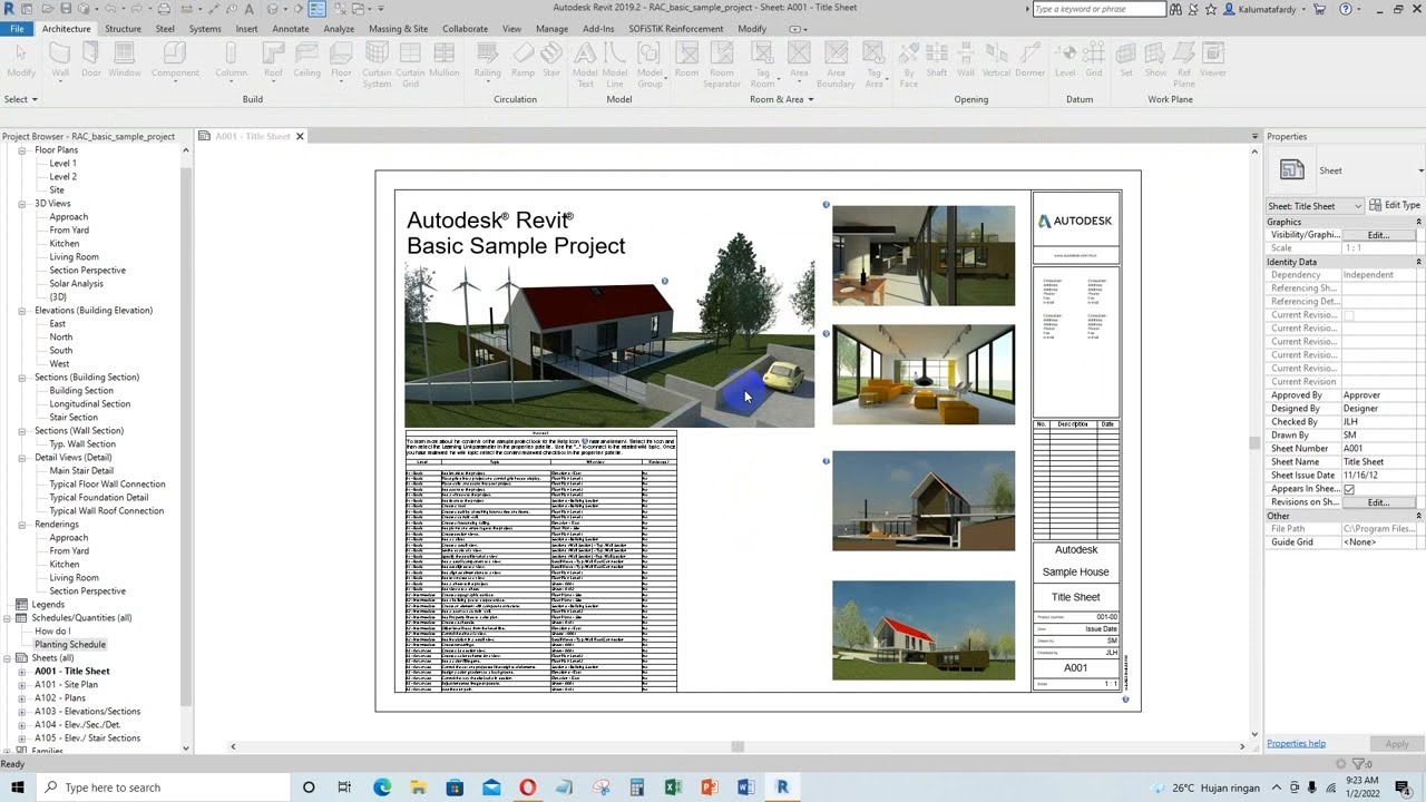 Revit ( Pengenalan Dasar, Perbedaan Model dan Family )