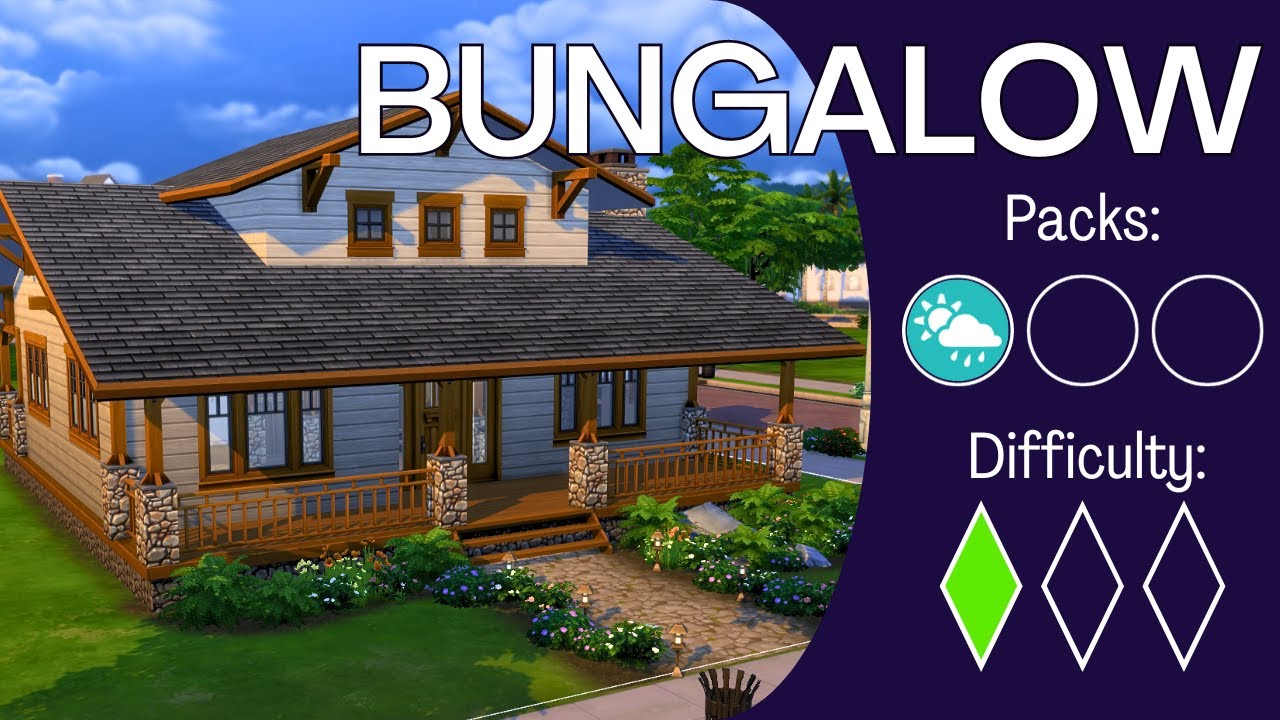 How To Build a CRAFTSMAN BUNGALOW Like a Nerd - In-Depth Sims 4 Building Tutorial