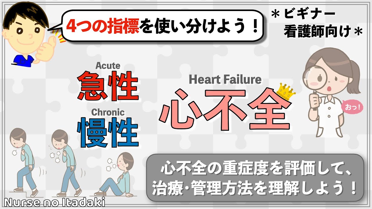 【心不全評価 4つの指標】AHFとCHFの違い､治療の目的､リモデリングを理解しよう！