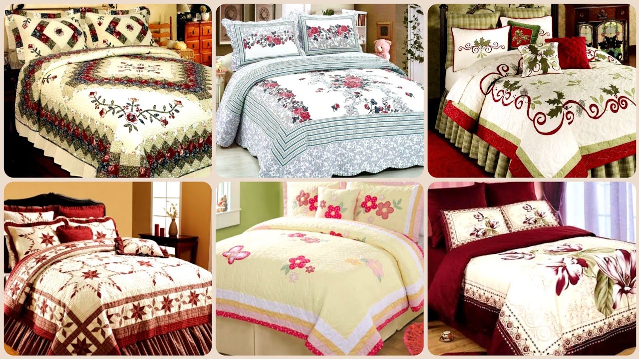 50+Top beautiful designer embroidered bed sheet design amazing and impressive printed bedsheet ideas