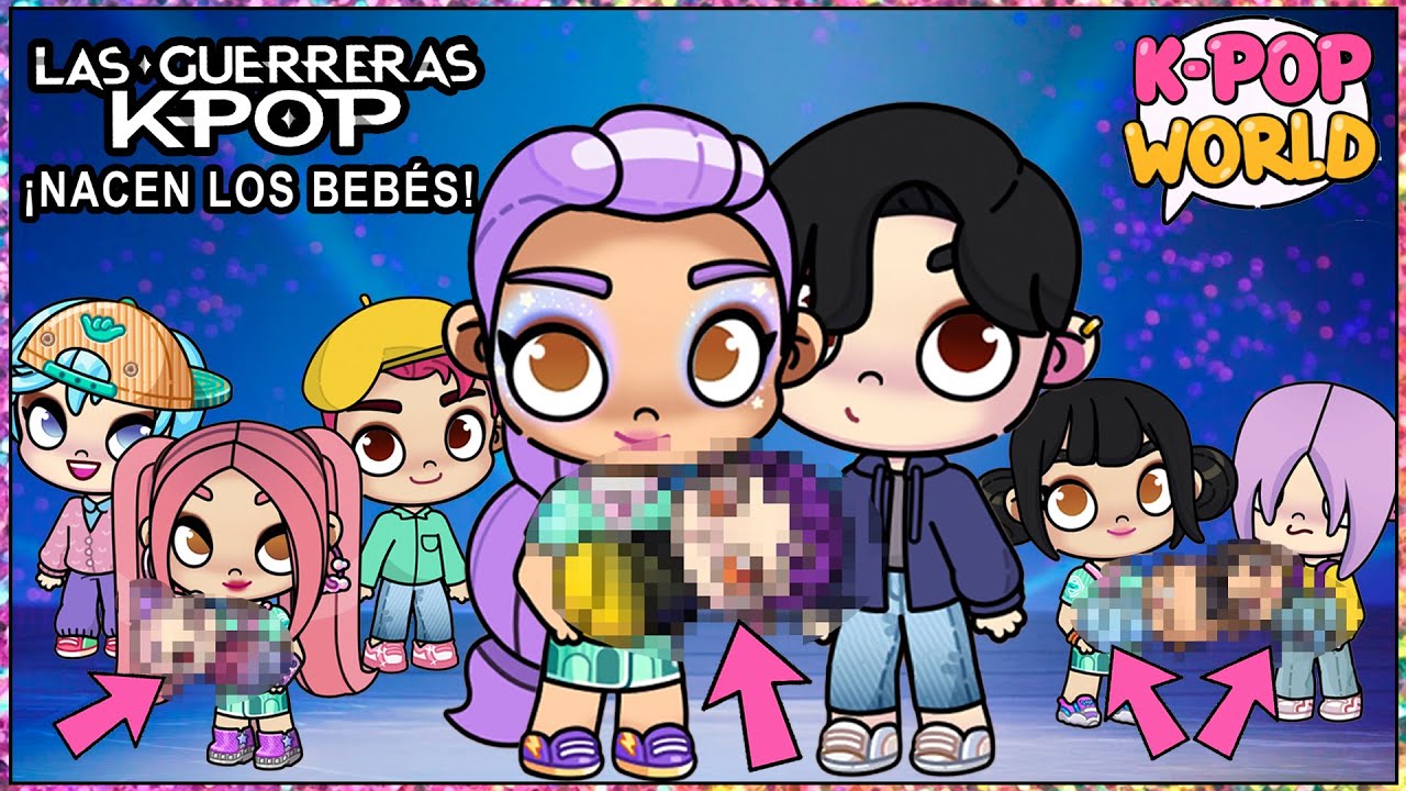 LAS GUERRERAS KPOP Y EL NACIMIENTO de SUS BEBÉS con los SAJA BOYS en Avatar World | Juanvi Gameplays