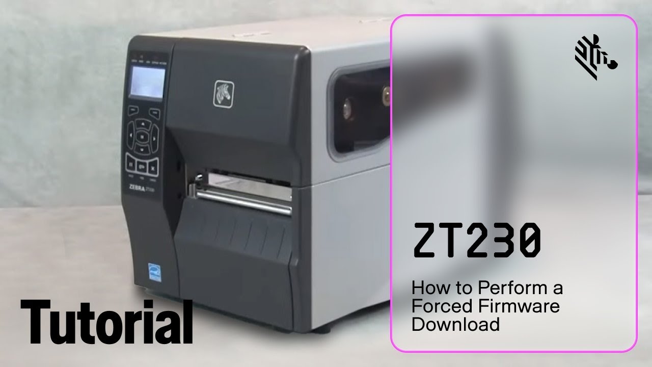 Как выполнить принудительную загрузку прошивки | Принтер ZT230 | Zebra