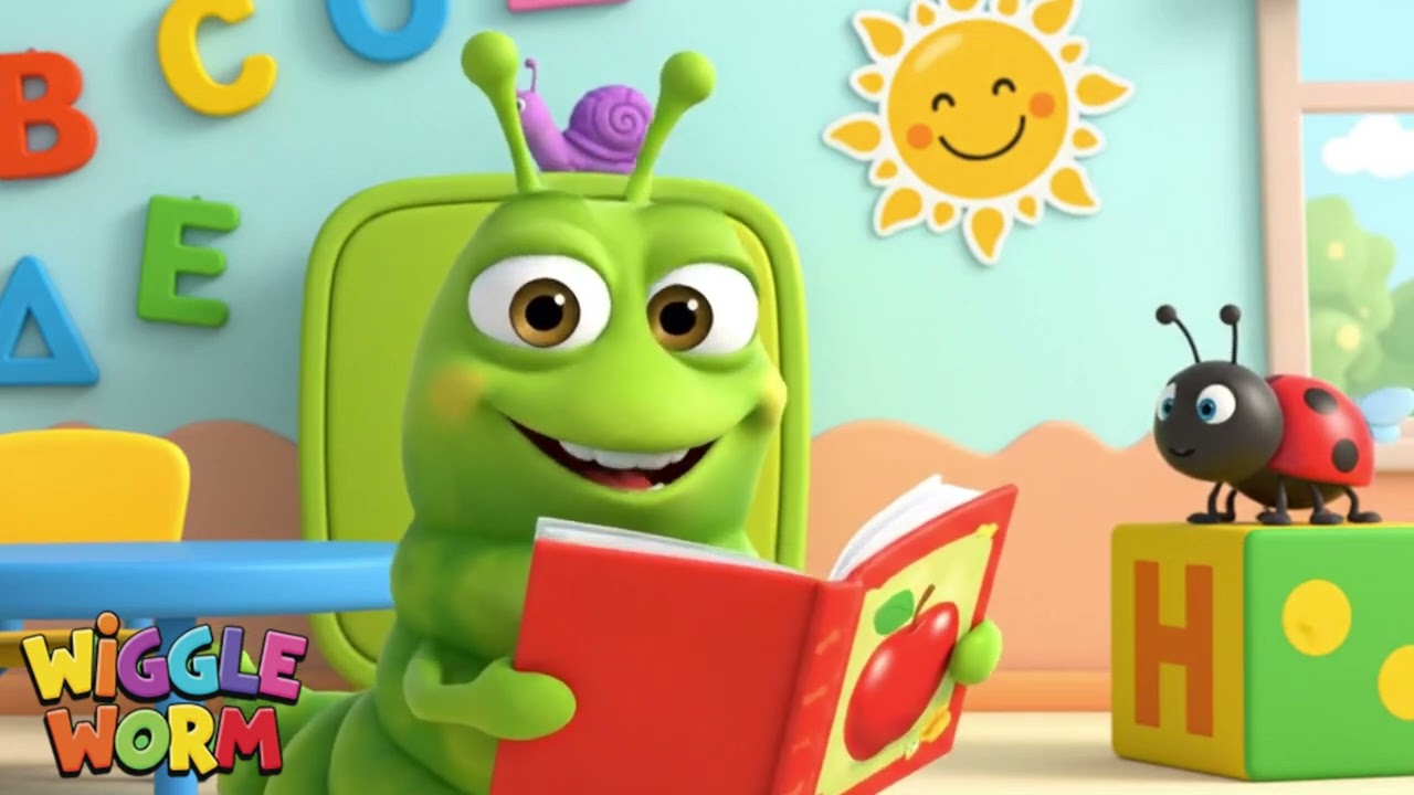 Wiggle Worm's School Day Fun! 🎒 Back to School Song for Kids & Toddlers!
