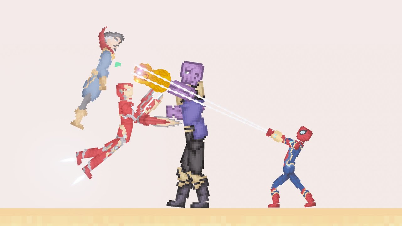 Thanos VS Iron Man Spiderman and Docter Strange