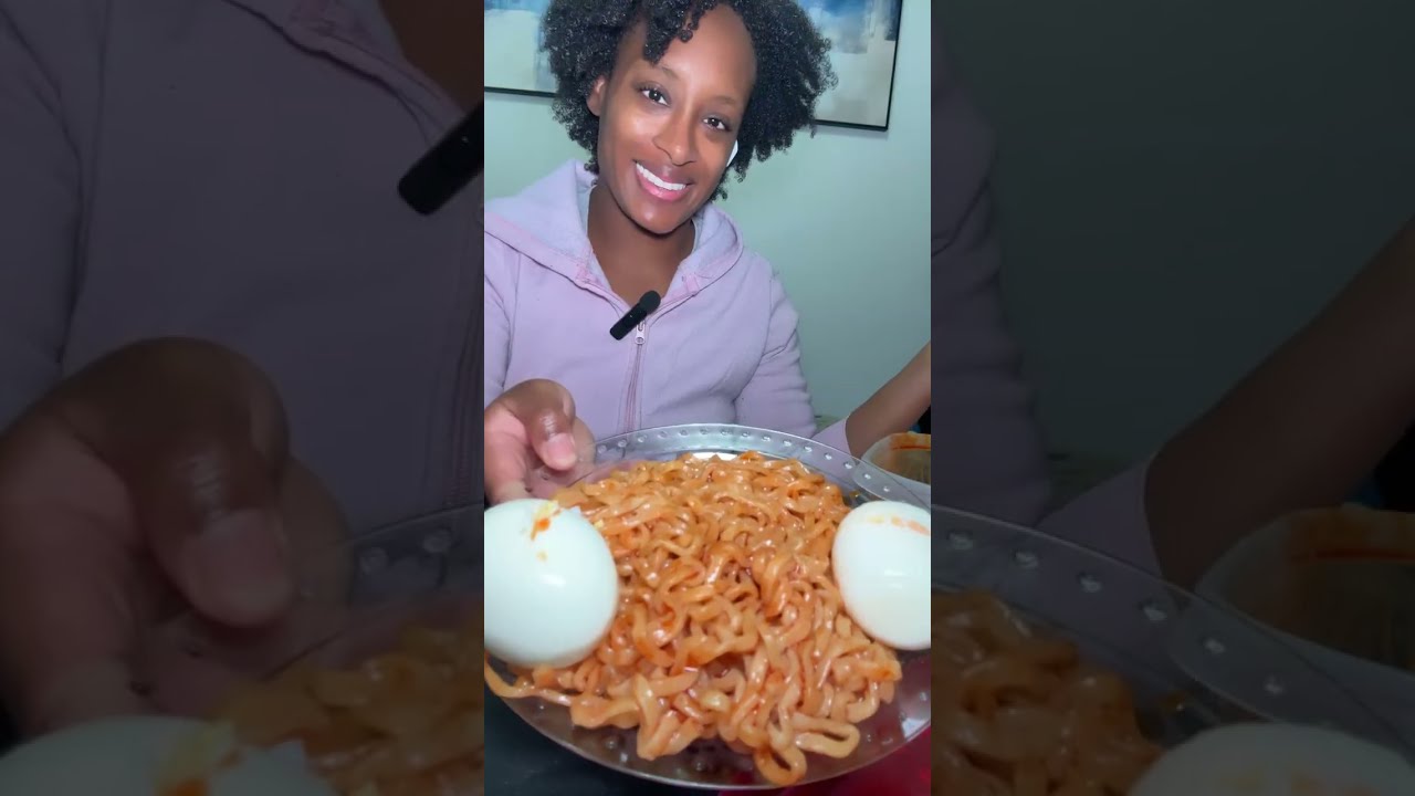 SPICY FIRE NOODLES MUKBANG ASMR EATING SHOW 먹방 EATING SOUND