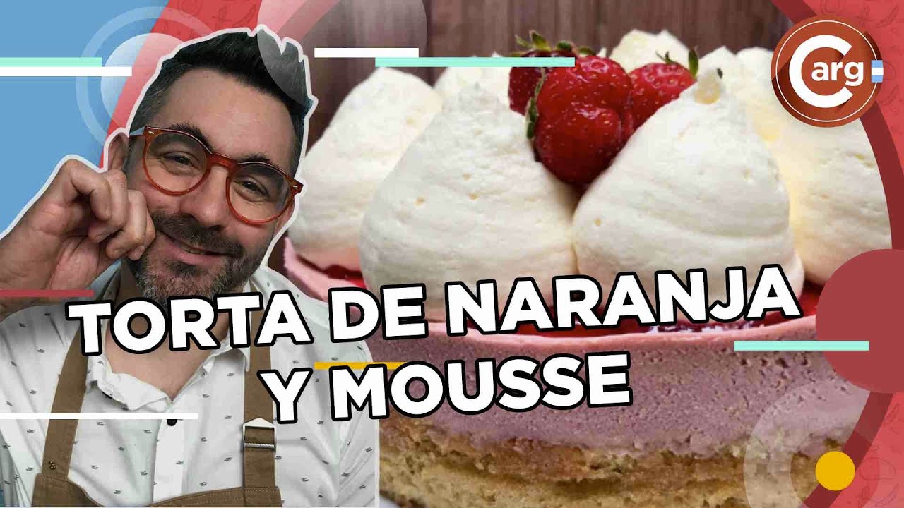 TORTA DE NARANJA Y MOUSSE DE FRAMBUESAS