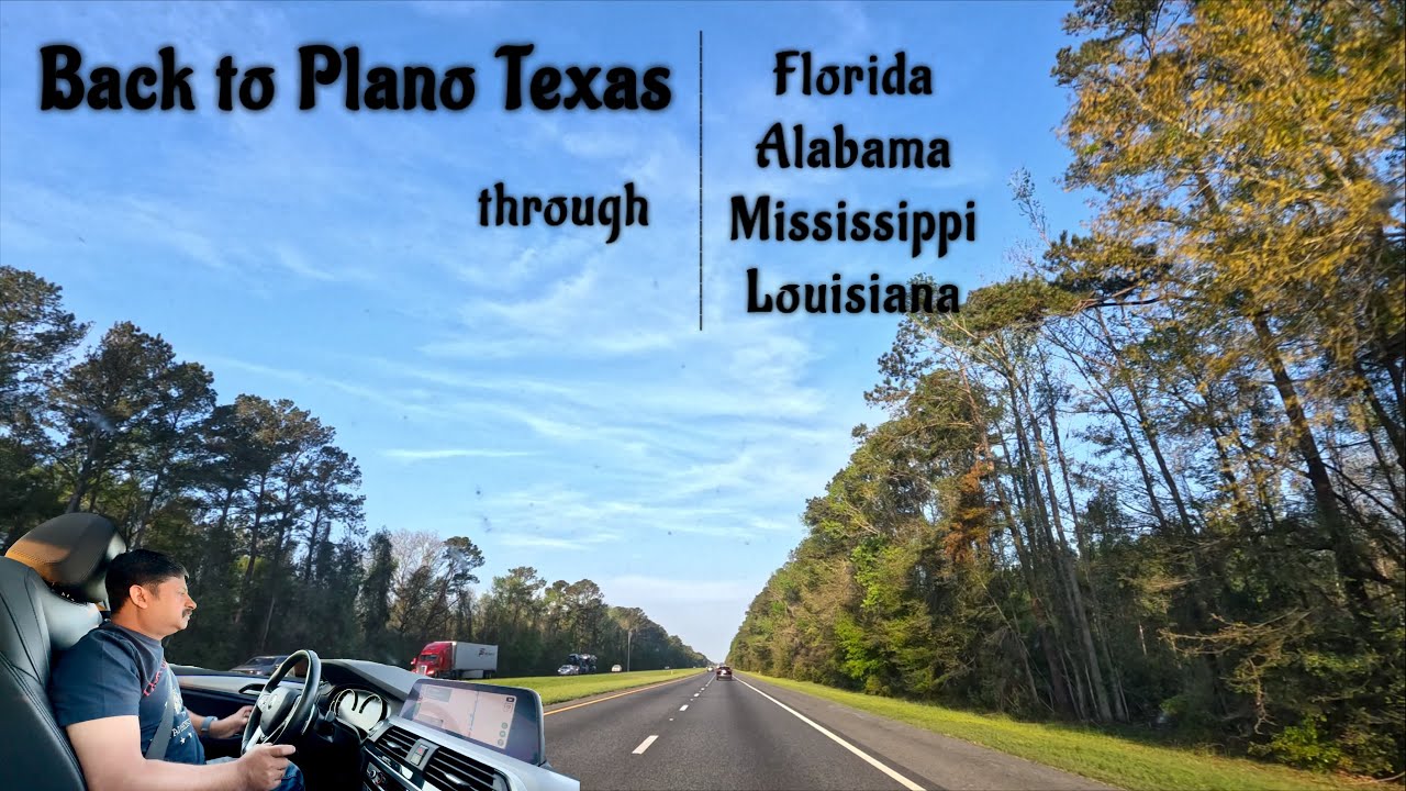 Back to Dallas Plano after a long road trip through Florida, Alabama, Mississippi, Louisiana