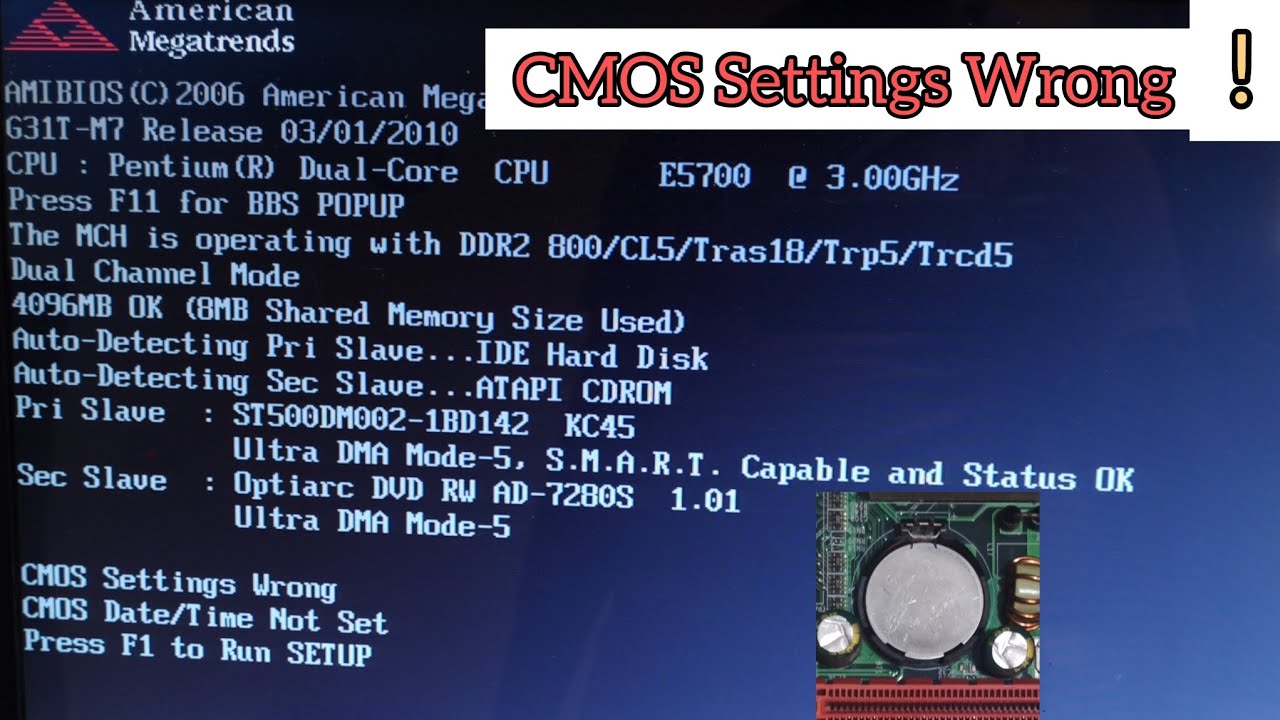 CMOS Settings Wrong! American Megatrends| Temporary and Permanent fixes| [100% Working]