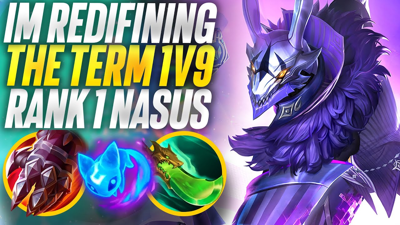 Redifining the term 1v9 in HIGH ELO! Rank 1 Nasus  | Carnarius | League of Legends