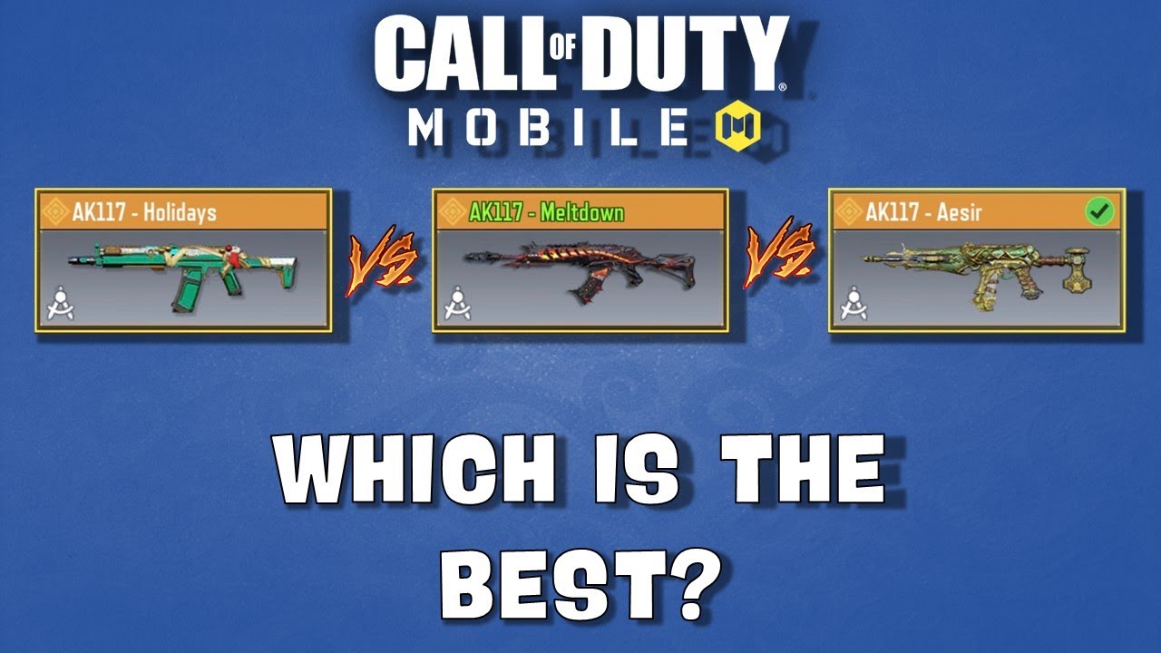 AK117 HOLIDAY VS AK117 MELTDOWN VS AK117 AESIR!!! COD MOBILE