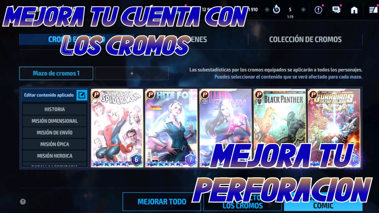 GUIA COMPLETA DE CROMOS | CREACION DE ESTRELLAS | COMO SACAR PERFORACION | MARVEL FUTURE FIGHT