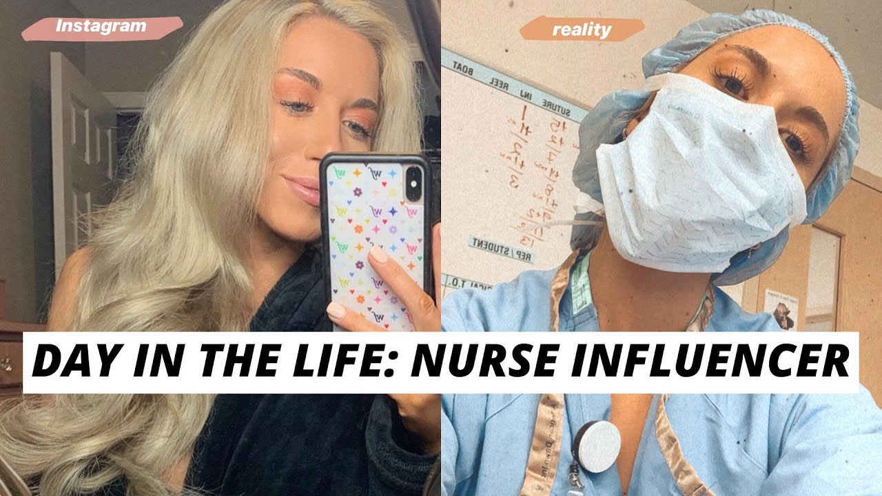 DAY IN THE LIFE OF A NURSE INFLUENCER! Normal work day & Influencer event! Maddie Woods