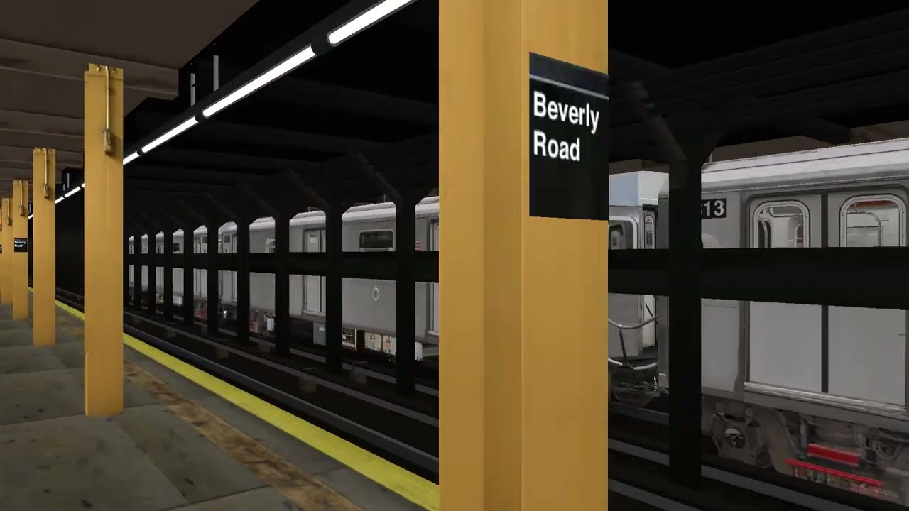 OpenBVE | Wakefield-241st Street bound R142 (2) Train at Beverly Road