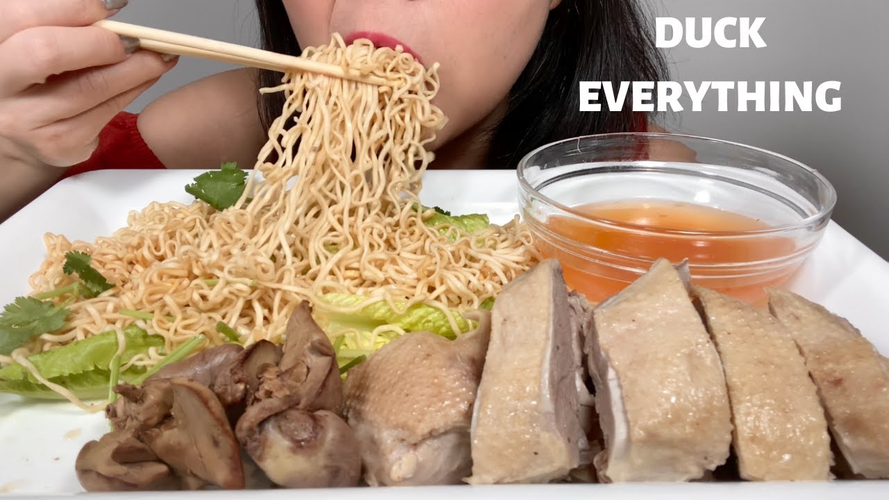 ASMR | DUCK FLAVOR INSTANT NOODLE,  DUCK LIVER,  DUCK HEART,  AND DUCK MEAT