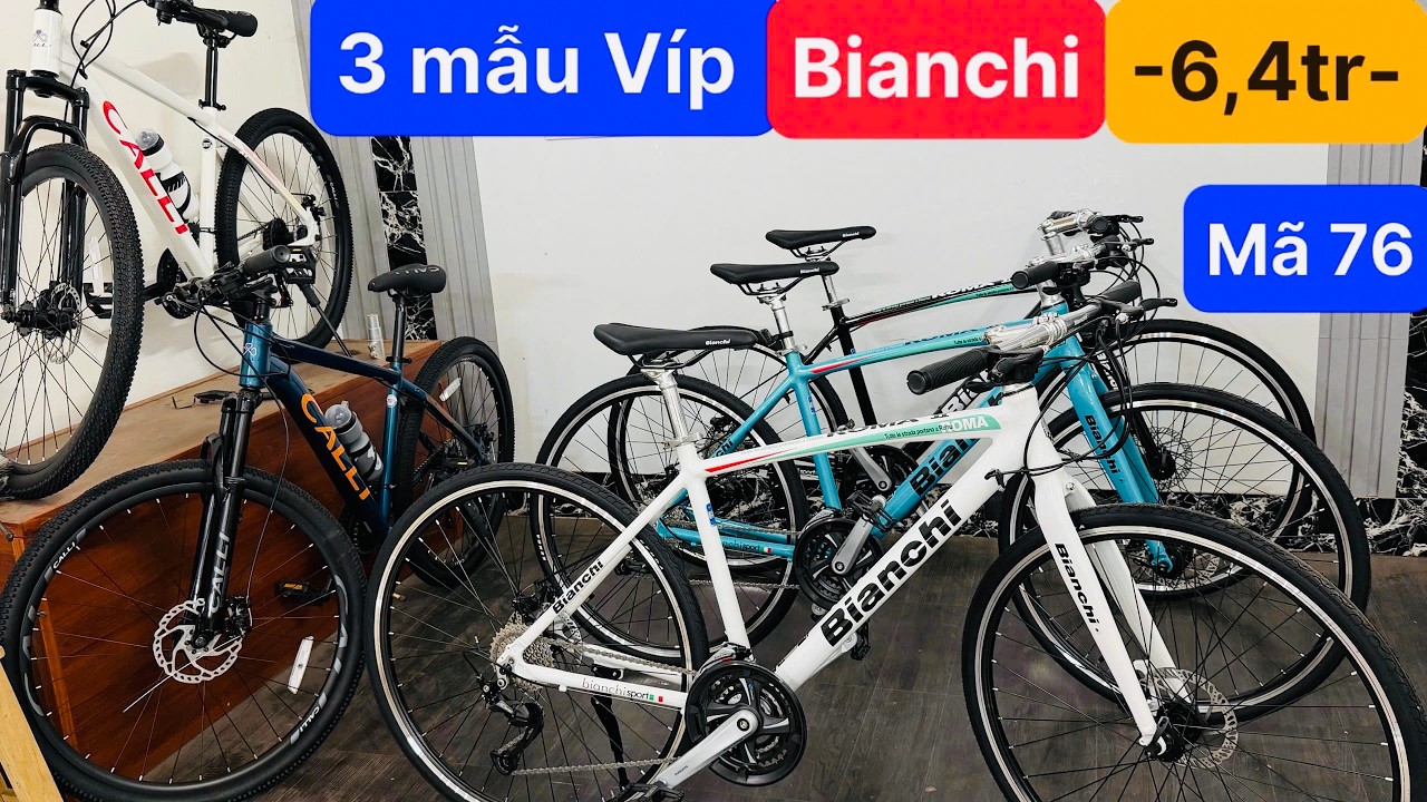 Lô 3 mẫu xe đạp nổi tiếng BIANCHI Rẻ hơn xe đạp bãi cũ nhật xe đạp nhập khẩu giá rẻ có Cối Nổ