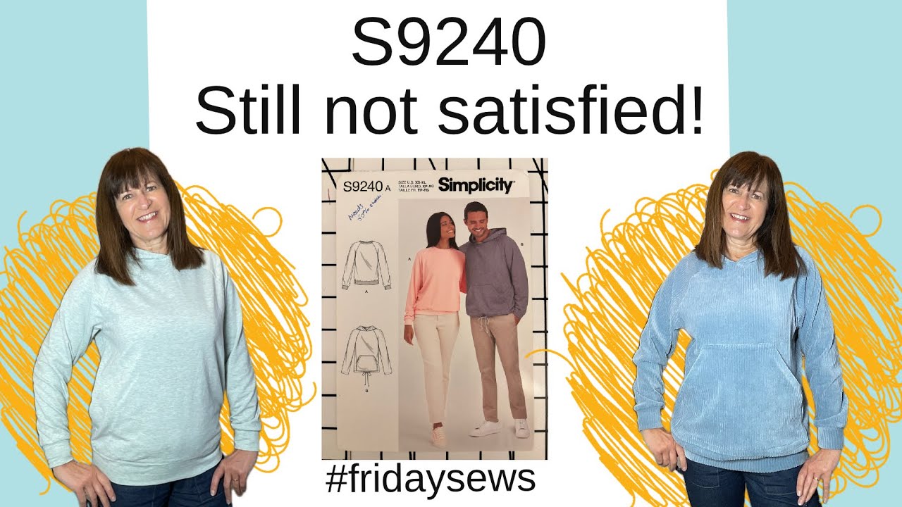 SIMPLICITY 9240 Hooded Sweatshirt made from Stretch cord & Waist BAG for Disney! #fridaysews