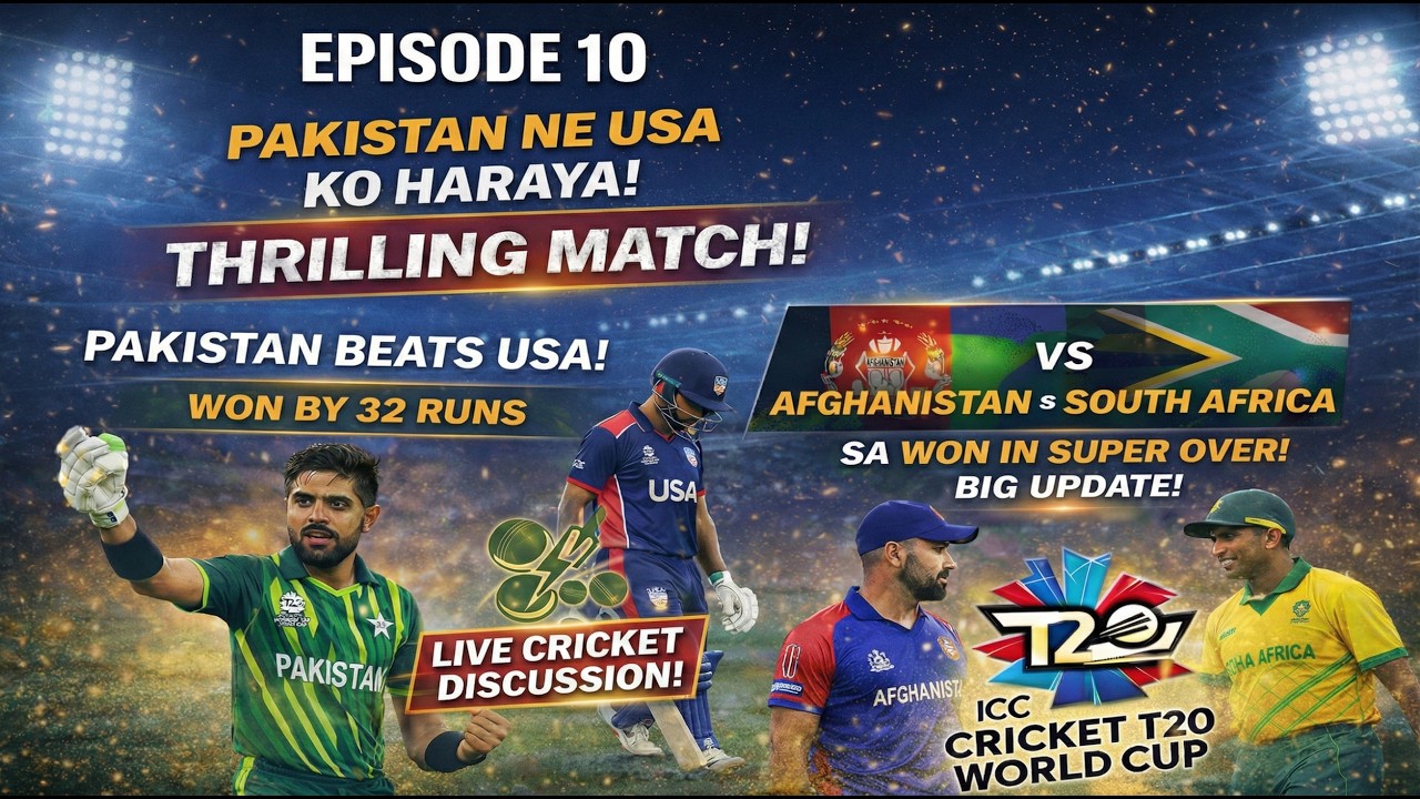 Pakistan Beats USA by 32 Runs! 🇵🇰 | SA vs AFG Super Over Thriller! 🇿🇦🇦🇫 | Railokatta Ep 10 | ISN