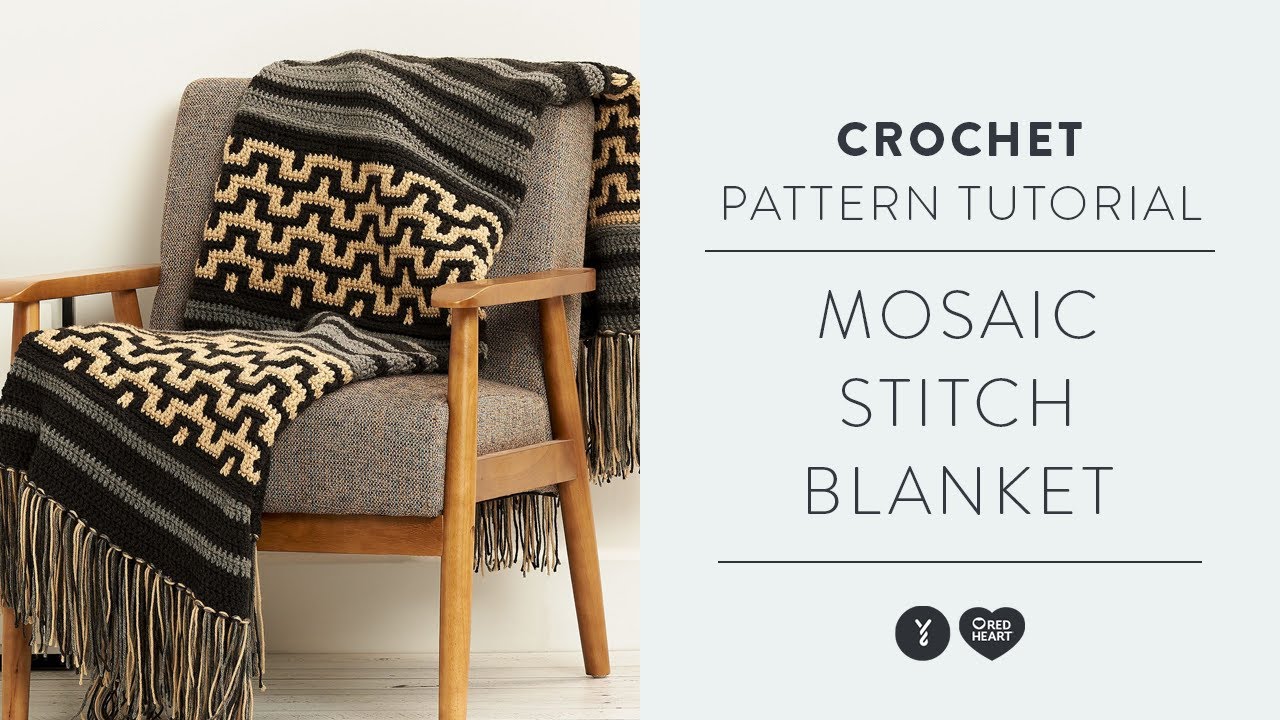 Mosaic Stitch Blanket Crochet Tutorial | with The Crochet Crowd