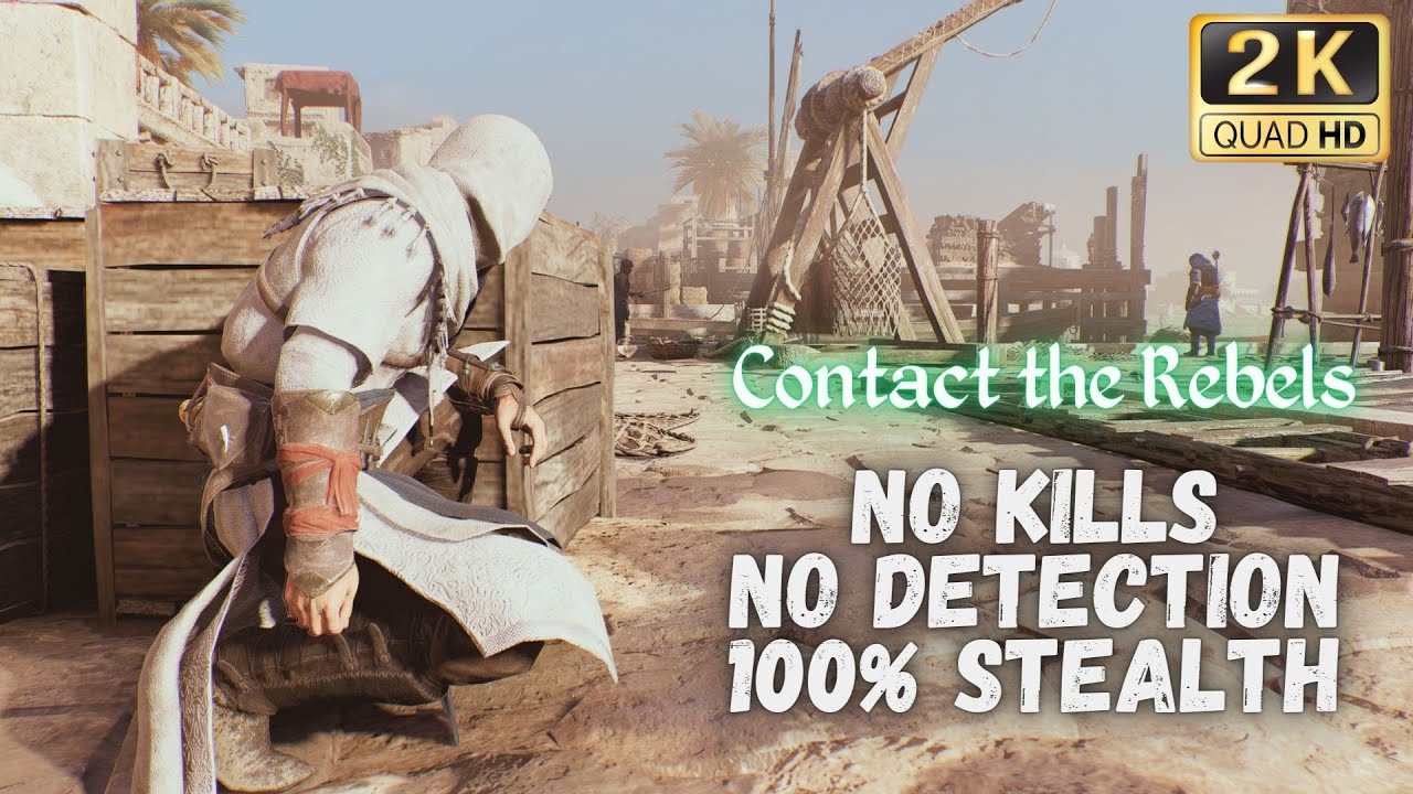 Contact the Rebels | No Kills | No Detection | 100% Stealth - Assassin's Creed Mirage