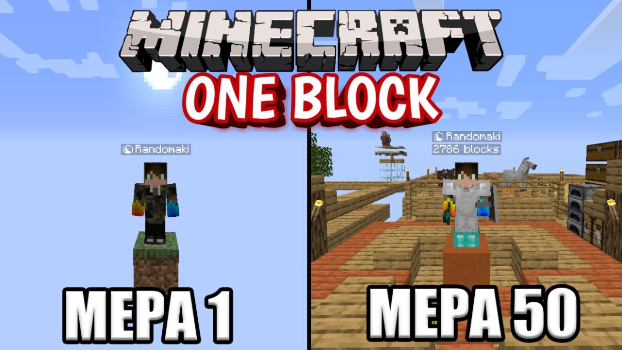 Πέρασα 50 Μέρες πάνω σε ΕΝΑ BLOCK στο Minecraft!