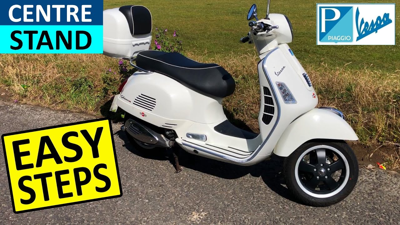 How to put Vespa on the Center Stand - Vespa Center Stand Demo