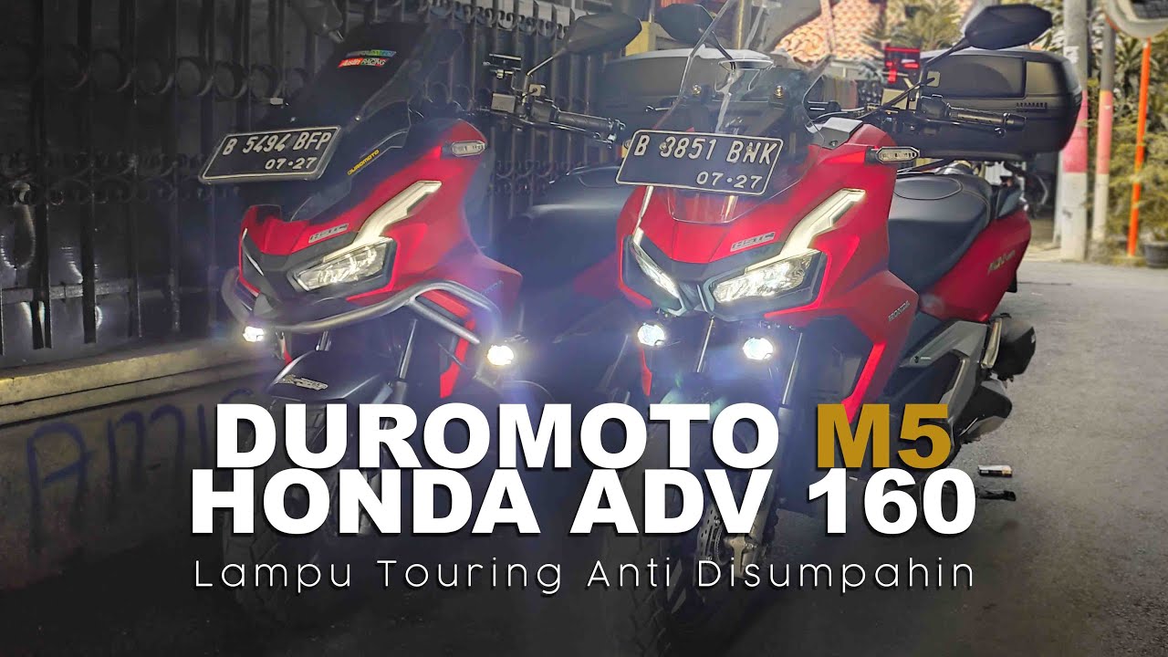 MODIFIKASI HONDA ADV 160 | LAMPU TEMBAK DUROMOTO M5