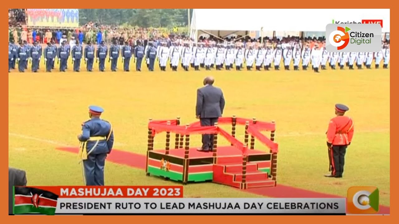 President Ruto arrives at Kericho Green Stadium for Mashujaa Day celebrations